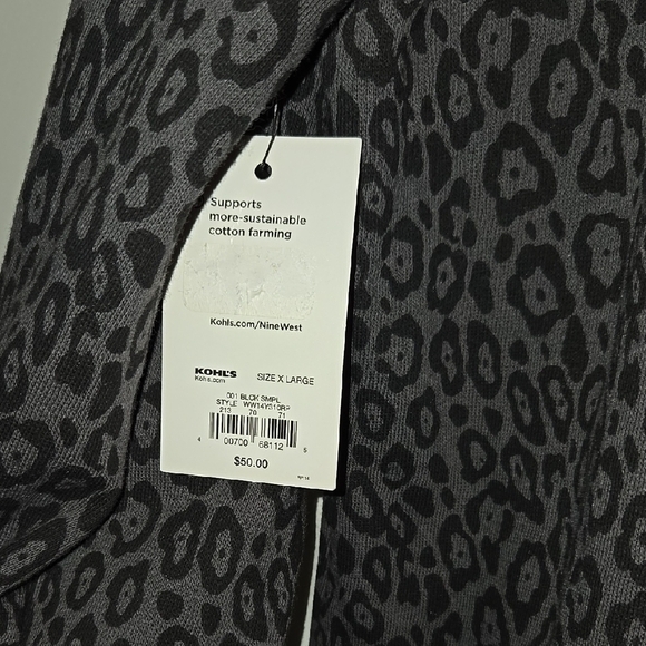 Nine West Black Long Sleeve V-Neck Dress - Picture 5 of 5